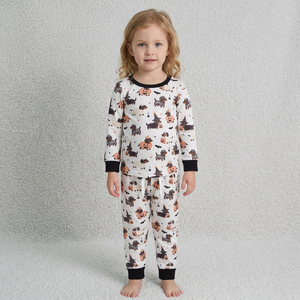 Pijamas de Algodón para Niños con Diseño de Calabaza Fantasma de Halloween, Estilo Chino, BLP1548 - Product Image 1