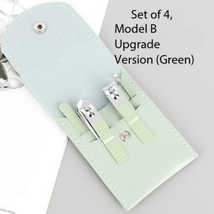 다채로운 색상의 3피스 스테인리스 스틸 손톱깎이 세트, 넓은 투입구, 휴대용 손톱깎이 - Product Image 6