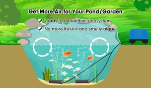 110V ao nước vườn tự hoại máy bơm không khí Aerator Kit sục khí hệ thống - Product Image 2
