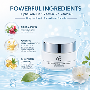 Crème éclaircissante et blanchissante pour unifier le teint, améliorer l'éclat naturel, protection solaire <span class=keywords><strong>bio</strong></span> - Product Image 3