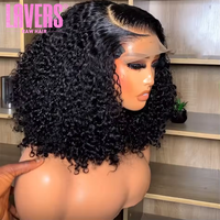 Perruque frontale en dentelle HD bouclée Pixie Birmane, cheveux humains bruts originaux, perruques sans colle bouclées crépues en dentelle HD, perruques frontales en dentelle de cheveux humains