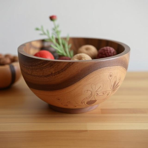 Cuenco de madera moderno hecho a mano de alta calidad RMW para uso en el hogar, Hotel, restaurante, para presentar platos, postres, cocina - Product Image 6