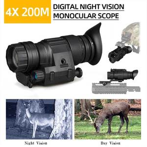 Monoculaire de vision nocturne numérique Custom4X, portée de 200 m, dispositif d'observation extérieur, dispositif de vision infrarouge pour la chasse, le camping, la randonnée - Product Image 1