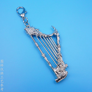Electroplated Zinc Alloy Weapon Pendant Bright Nickel Geometric Shape <b>Game</b> <b>Accessory</b> Ornament - Product Image 4