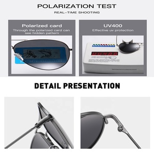 <span class=keywords><strong>Occhiali</strong></span> <span class=keywords><strong>da</strong></span> <span class=keywords><strong>sole</strong></span> classici <span class=keywords><strong>da</strong></span> aviazione retrò con lente TAC polarizzata cornice nera o oro per guidare la pesca o il pilotaggio-Unisex - Product Image 3