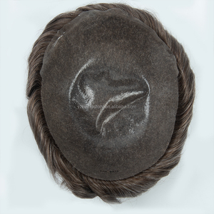 Prótesis Capilar Masculina con Base de Nudo Único, 100% Cabello Humano Indio, Densidad 100, Indetectable, Lista para Enviar - Product Image 6