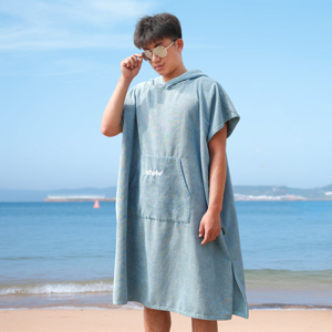 Toalla Poncho con capucha para adultos, Poncho <span class=keywords><strong>de</strong></span> <span class=keywords><strong>playa</strong></span> para Surf, traje <span class=keywords><strong>de</strong></span> neopreno superabsorbente, toalla cambiante con capucha - Product Image 6