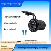 Chargeur rapide USB Type-C pour allume-cigare 12V, compatible voiture, moto, véhicule électrique et mobile, modèle OLIVER