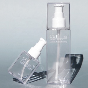 Flaconi di Lusso per Cosmetici e Cura della Pelle, Quadrati in PETG, Confezioni per Lozioni da 30, 100, 150 <span class=keywords><strong>ml</strong></span> con Pompa e Coperchio - Product Image 1