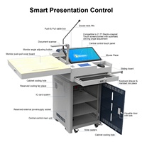 Podio Digital S800SN con Certificación CE y CCC, Pantalla Táctil Inteligente de 21.5 Pulgadas, Podio Inteligente de Metal con Micrófono, Multimedia para Aula