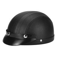 Casque vintage Halley pour moto électrique, scooter, cuir synthétique multicolore, demi-casque ouvert, ABS, pour la conduite