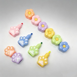 Marcadores Macron Coloridos, Lindos y Kawaii, con Forma de Animal, Pulpo, Flor, Corazón, Diseño de Osito de Dibujos Animados, Multicolor, Apilables, <span class=keywords><strong>Pastel</strong></span>, para Manualidades - Product Image 4