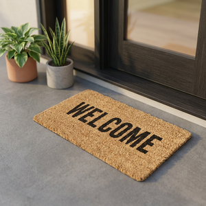 Alfombrillas Modernas Ecológicas de Fibra de Coco con Rayas, Anudadas a Mano, Duraderas, Resistentes, con Textura, Base de Látex Extra Gruesa, para Uso en el Hogar y Hoteles - Product Image 2