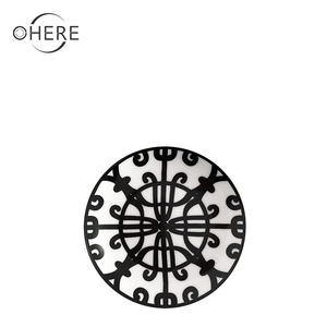 Assiette à salade en céramique noire, assiette à dîner en porcelaine faite à la main, <span class=keywords><strong>vaisselle</strong></span> ronde de mariage, ensemble de dîner d'hôtel - Product Image 5