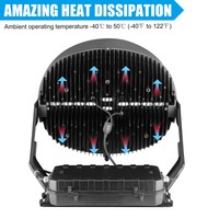 Lámpara LED de 500W para Estacionamiento, 70000LM, 5000K, Luz Diurna, ETL IP65, Encendido/Apagado Automático, con Brazo, Regulable, para Estadios Deportivos
