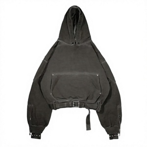 Sudadera con Capucha Vintage Personalizada con Lavado Ácido para Hombre, Otoño, 100% Algodón Orgánico, Resistente al Viento, Ecológica, Talla Grande - Product Image 5