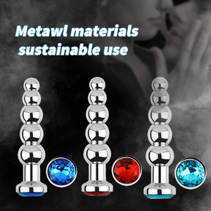 Consolador Anal de acero inoxidable pesado, tapón Anal para masaje de próstata con 4 bolas, Juguetes sexuales para hombres, mujeres, tapones anales de Metal Gay - Product Image 4