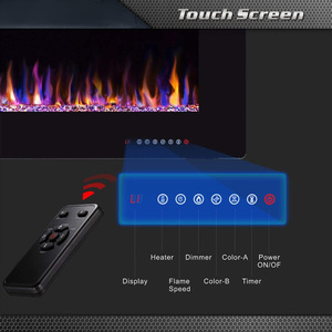Mới nhất 68 inch phòng khách điều khiển từ xa chèn bếp LED hiển thị điện lò sưởi nóng - Product Image 4