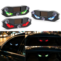 Lumière LED solaire pour fenêtre de voiture, activée par vibration, marche/arrêt automatique, type œil du diable, recharge solaire, type-C, lumière d'avertissement rechargeable