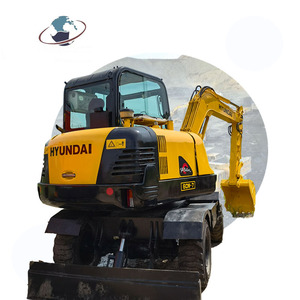 Corée du Sud fabriquée Hyundai Robex 60w pelle sur pneus prix bon marché Mini pelle sur pneus 6 tonnes R60W DX60W - Product Image 1