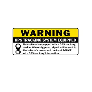 Wholesale GPS Tracking System Equipped Sticker Self Adhesive Anti-Theft Car Vehicle Warning Sign GPS Tracking Sticker