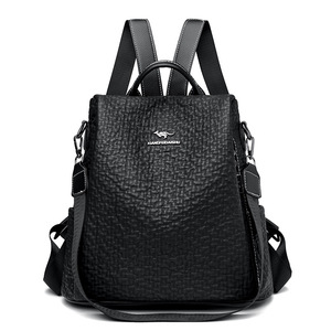 Wholesale Fashion Vintage <b>Backpack</b> Leather Women <b>Backpack</b> <b>Large</b> Capacity <b>School</b> Bag for Girls Leisure Shoulder Bags - Product Image 1
