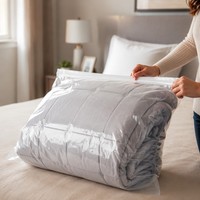 Sac en plastique transparent refermable avec fermeture éclair PE, sac en polyéthylène refermable 34*45cm, emballage imperméable, impression personnalisée