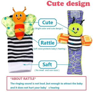 Happy Jack Sock Arm Hand Bracelet Rattle Infant Baby Toddlor Toy Feet Leg Ankle Socks - Product Image 5