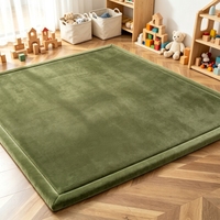Großhandel OEM Korallenvelours Memory Foam Tatami Teppich für Wohnzimmer Yoga Rutschfeste Baby Krabbelmatte Kinder Spielmatte Bodenmatte