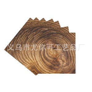 Dark Wood Grain Paper Plate Napkin <b>Cup</b> <b>Set</b> 9inch 7inch Disposable Party Picnic Tableware Rustic Style - Product Image 4