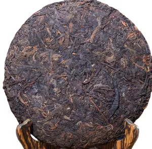 Old aged storage puer tea many years pressed in Bamboo leaves