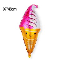 Nouveaux ballons de papier d'aluminium de crème glacée d'été ballons de glace Pop et de crème glacée pour les fournitures de décoration de fête d'anniversaire