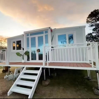 Maison mobile à faible impact carbone et respectueuse de l'environnement de 20/40 pieds avec double aile pliable