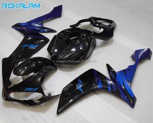 Kit carénage bleu-noir pour Yamaha YZF1000 <span class=keywords><strong>R1</strong></span> 07 08, carénages de moto YZF-<span class=keywords><strong>R1</strong></span> <span class=keywords><strong>2007</strong></span> 2008 YZFR1, carénage sportbike de rechange - Product Image 1