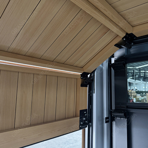 Porte de <span class=keywords><strong>garage</strong></span> à calandre <span class=keywords><strong>en</strong></span> <span class=keywords><strong>bois</strong></span> moderne <span class=keywords><strong>sur</strong></span> <span class=keywords><strong>mesure</strong></span> Portes de <span class=keywords><strong>garage</strong></span> 8x7 durables et résistantes à la rouille pour maisons Villas résidentielles - Product Image 6