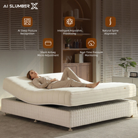 Matelas de lit intelligent réglable avec levage électrique, massage, chauffage, contrôle de la fermeté, zéro gravité, application Tuya, durable pour hôpital et domicile