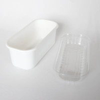 Emballage en plastique recyclé sur mesure en gros, boîte de rangement pour aliments et desserts en plastique