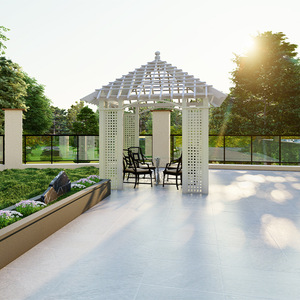 Terraza de villa, pabellón en el tejado, patio exterior, estilo europeo, villa de vacaciones, jardín, ocio, toldo de aluminio - Product Image 3