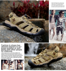 Sandalias Planas <span class=keywords><strong>de</strong></span> Verano 2026, para <span class=keywords><strong>Senderismo</strong></span>, Deportes al Aire Libre, Playa, Punta Cerrada, Transpirables, Antideslizantes, con Cierre <span class=keywords><strong>de</strong></span> Velcro para <span class=keywords><strong>Hombre</strong></span> - Product Image 2