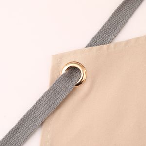 Tablier de restaurant respirant avec logo personnalisé Tablier de cuisine de chef en toile de coton confortable et réglable - Product Image 4