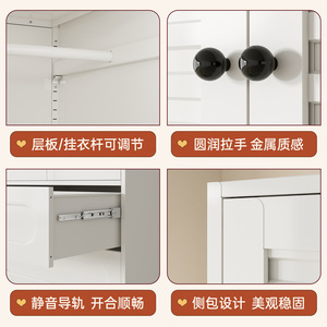 Armario de Acero para Dormitorio con Puerta Abatible, Fácil Montaje, Armario Metálico Grande con Zonas para Colgar y Almacenamiento - Product Image 5