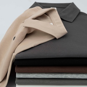 Polo haut de gamme pour homme à manches courtes, 230g, col sans couture, couleur unie, en coton, pour affaires - Product Image 6