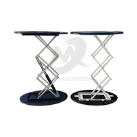 Table de cabine pop-up rectangulaire portable imprimée sur mesure avec comptoir ovale pliant à lumière LED pour promotions