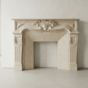 Mantel de Chimenea de Mármol Blanco de Lujo, Tallado a Mano en Piedra Natural con Ángel y Rosa, para Uso en Interiores, Diseño Personalizable, Independiente - Product Image 4