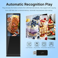 MWE USA Stock Livraison gratuite Prêt à Expédier 43 49 55 65 Pouces HD 4K LCD Affichage Numérique Écran Publicitaire pour Magasin de Détail