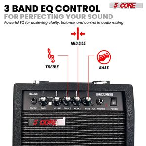 "Mini ampli guitare électrique portable 20W avec haut-parleur intégré 6.5" et prise casque auxiliaire" - Product Image 3