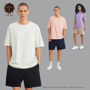 TITI Men's Street T-shirt Men's Customized Printing Plain Short Sleeve Tops Fashion T Shirt Oversized Tee Shirt Men Clothing