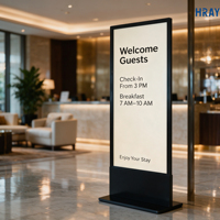 Pantalla Comercial para Interiores HRAY de 86 Pulgadas, Contraste de 1300:1, Humedad Estable, para Oficina, Vestíbulo, Publicidad, OEM, ODM, Personalizable