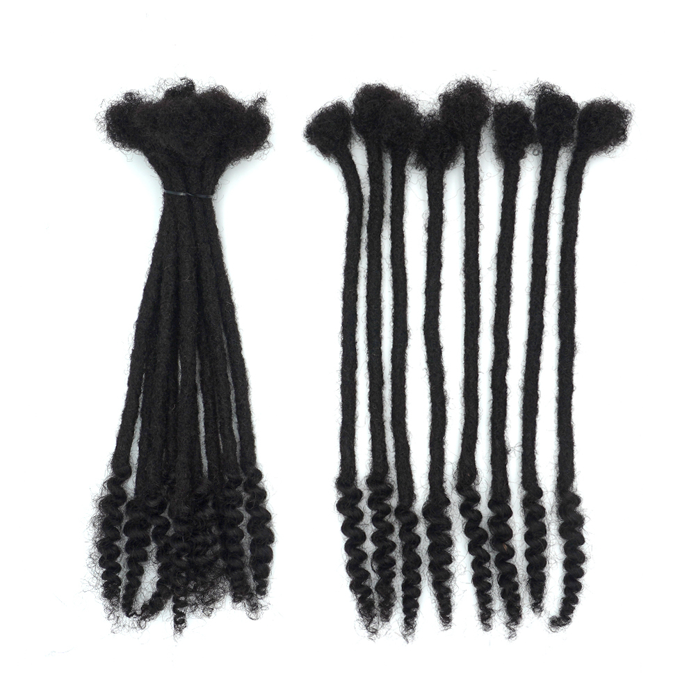 Vast Hair KAMA Curly Dreadlock 100% Natural Human Hair Loc Extensions with Curly Ends for Wholesale Can Be Dyed and Bleached thumbnail 2