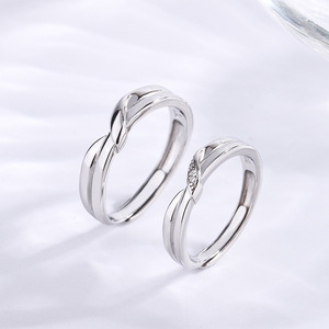 Bague <span class=keywords><strong>de</strong></span> fiançailles tendance en argent sterling 925 pour femmes bijoux <span class=keywords><strong>de</strong></span> mode <span class=keywords><strong>de</strong></span> fête <span class=keywords><strong>de</strong></span> mariage et d'anniversaire avec réglage <span class=keywords><strong>de</strong></span> pavé - Product Image 2